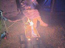 Roaring campfire