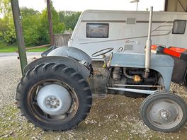 Old working tractor