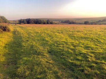 Golden light bathes West Tober as the sun sets