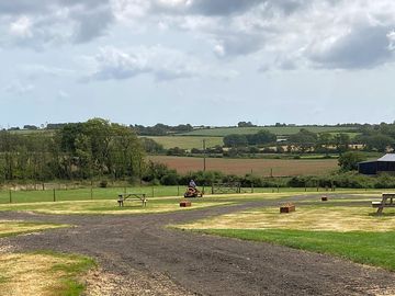 Pitches with lovely view of the farmland