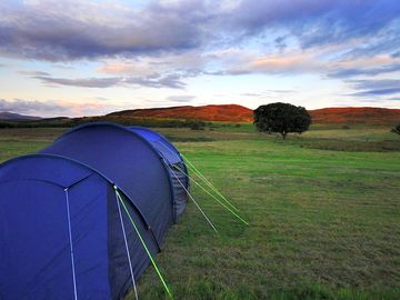 Scenic views from camping field