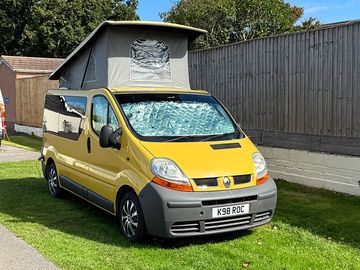 Small camper pitch with electricity