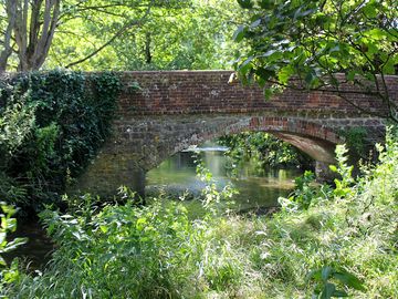 The farm's bridge over the river bride