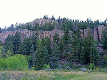 Mountain view from park
