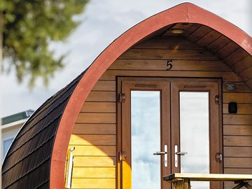 Exterior of camping pods