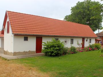Outside the cottage