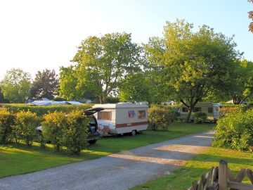 Sunset over the site