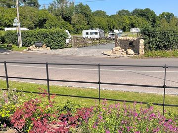 Touring site by the pub