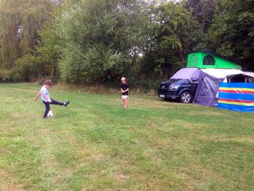 Plenty of space to kick a ball