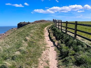 The cleveland way passes the camping field
