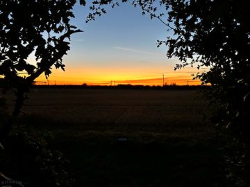Sunset over the railway line