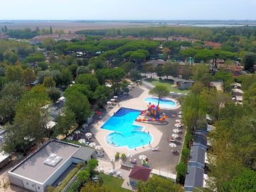 Aerial view of the swimming pool