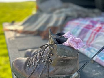 An off-grid camping pitch with plenty of peace and quiet