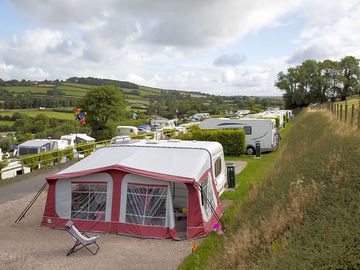 Terraced touring pitches