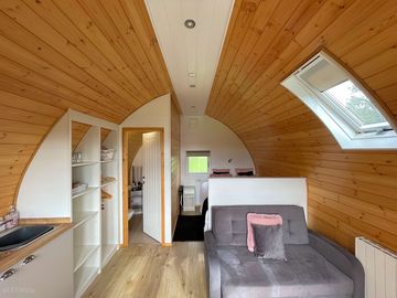 Double sofa bed in the lounge area