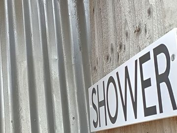 Lovely warm showers after a day at the beach.
