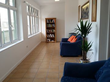 Common area with a selection of books