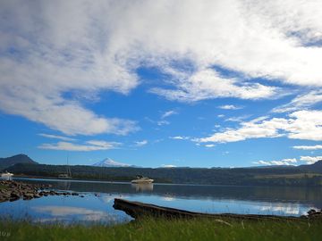 View across the lake