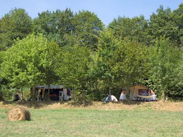 Spacious pitches in the shade
