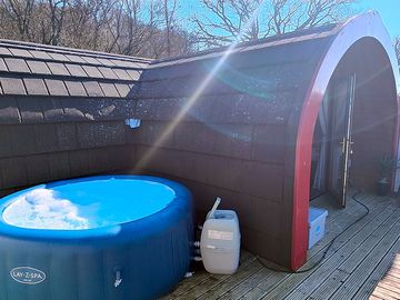 Hot tub on private decking
