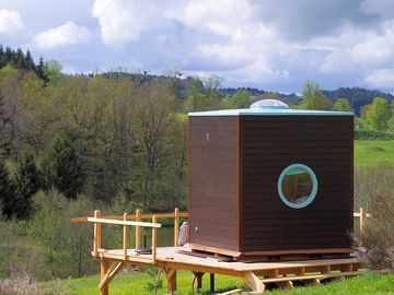 Views over the meadow and water