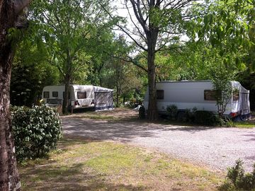 Campsite path and pitches