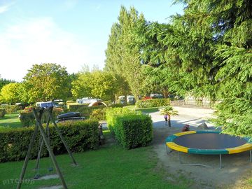 Playground and trampoline