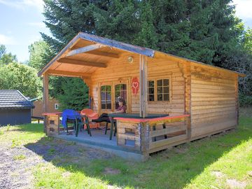 The cabin's exterior