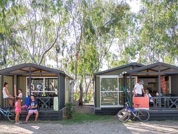 Guests at the chalets