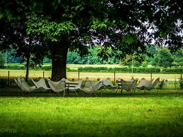 Outdoor lounge area