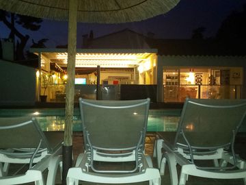 Around the pool