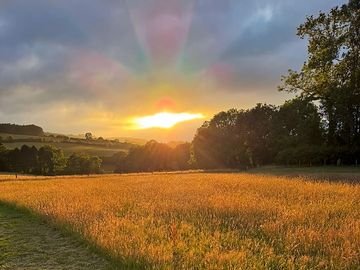 Stunning sunset view enjoyed by a camper during june.