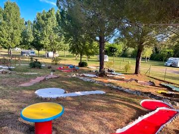 Mini golf overlooking the pitches