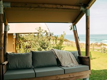 Sofa on the decking