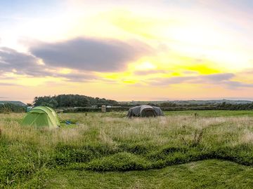 Visitor image of the view from their pitch at sunset