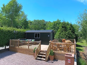 The decking area on the ‘the hideaway’