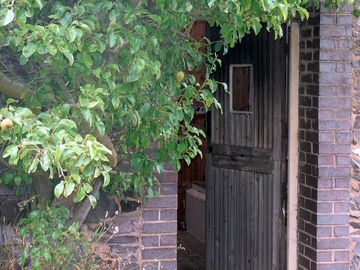 Entrance to shower/toilet block