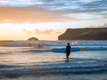 Evening surf - polzeath beach