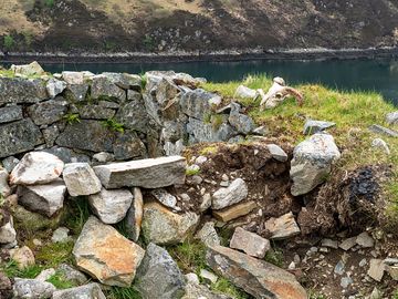Walls of main camping area