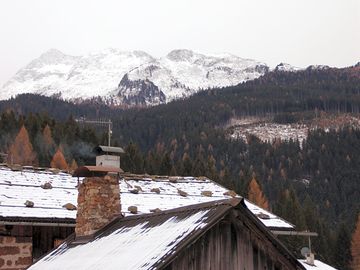 The entrance on a winter day