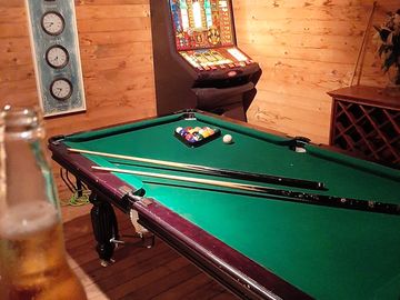 Bring pool equipment to use at the honesty bar