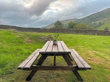 Picnic bench with stunning view