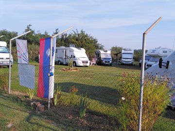 Fenced-in area for campervans