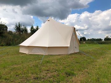 Bell tent in a field