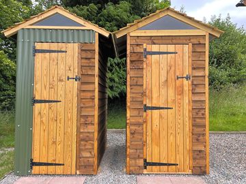 Toilet and showers