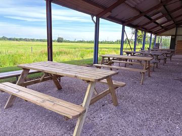 Covered seating area