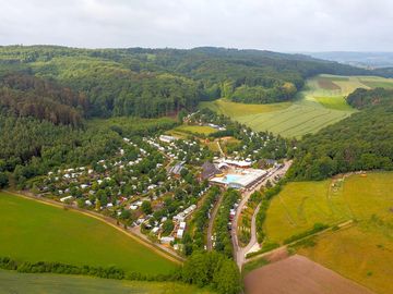 Aerial shot of the site and location