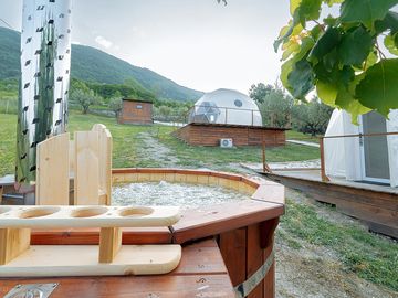 Outdoor hot tub