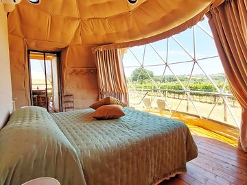 Bedroom with hanging space and storage