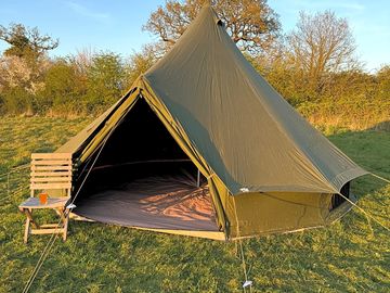 Bell tent before furnishing